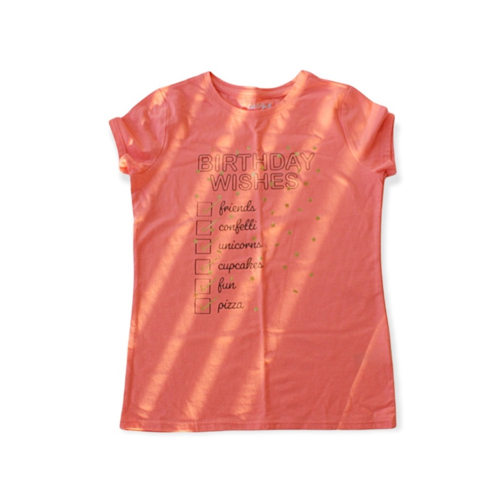 Cat & Jack Birthday 🥳 Tee Size 7/8